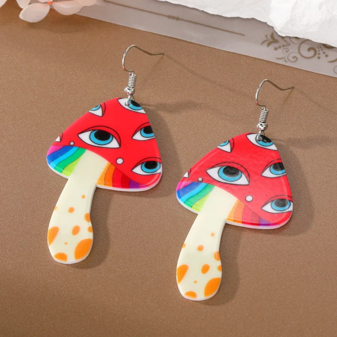 Aretes Hongo Ojos