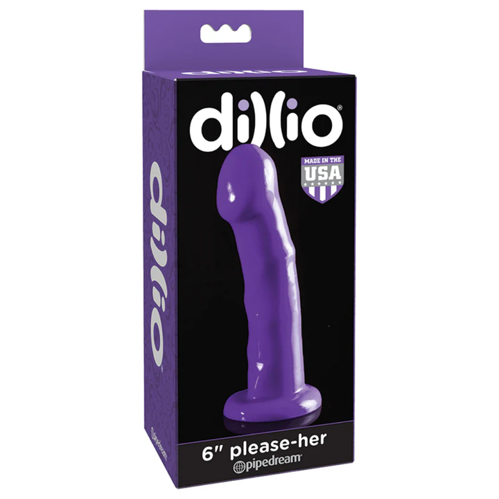 Dildo Dillio Please Her-Purple 6" Pipedream