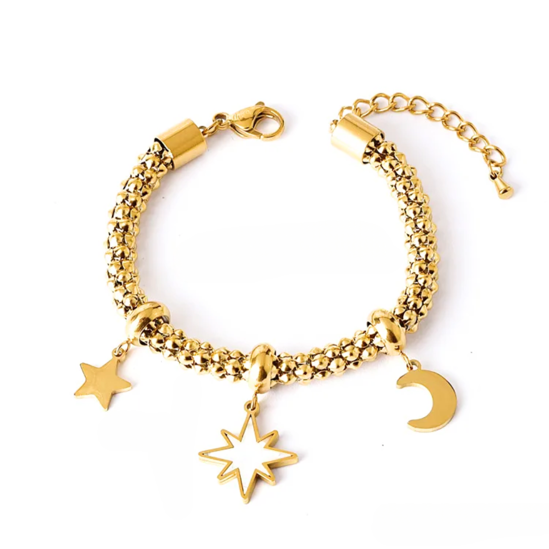 Pulsera de estrellas y luna