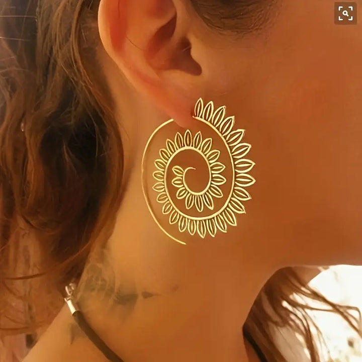 Aretes bohemios de espiral