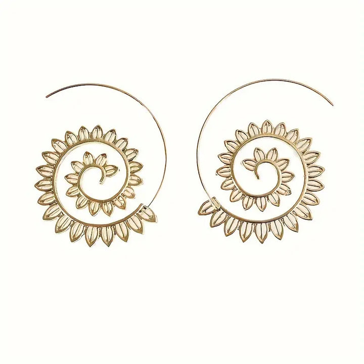 Aretes bohemios de espiral