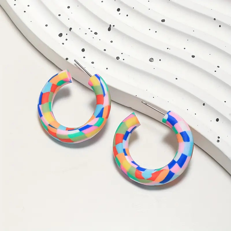 Aretes Arracada Multicolor