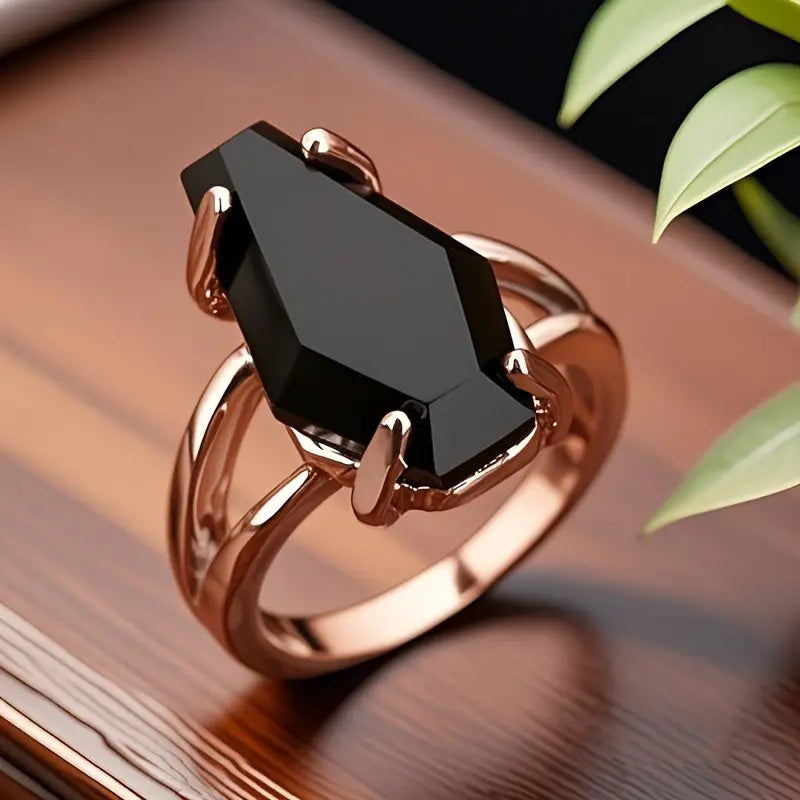 Anillo piedra negra