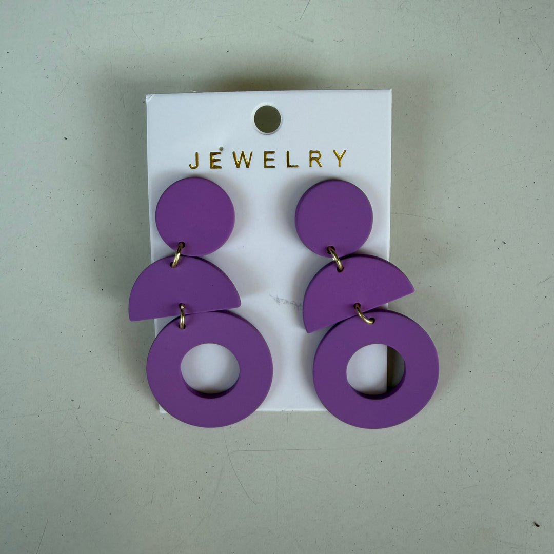 Aretes boho morados