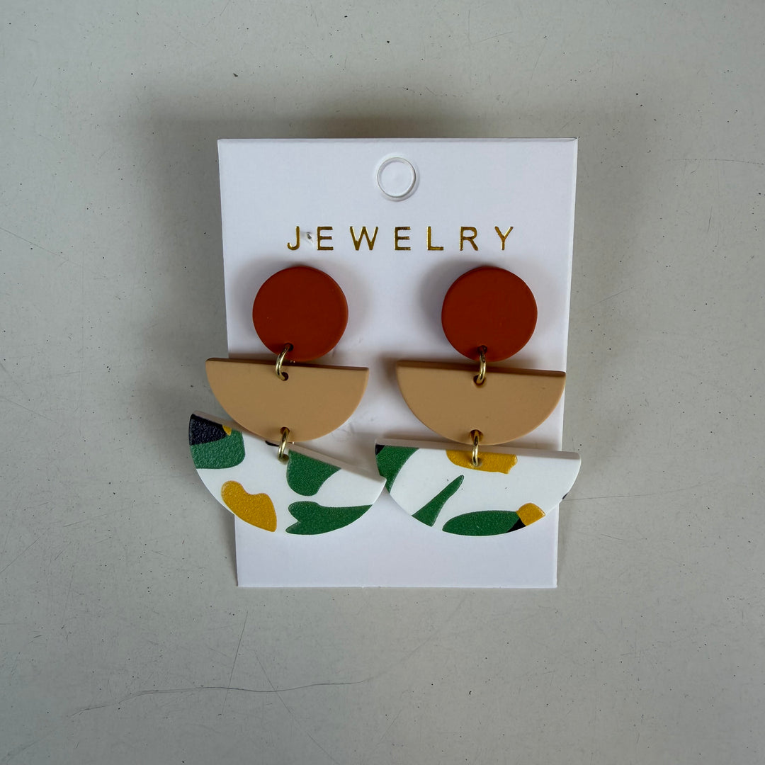 Aretes semicírculo verde