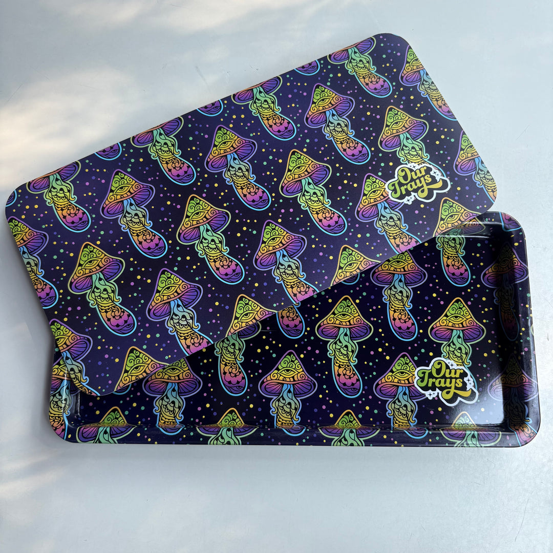 Charola con tapa magnética Hongos