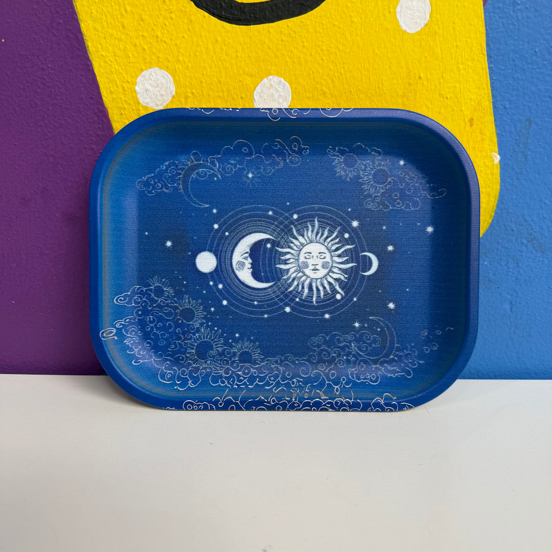 Charola Sol y luna azul