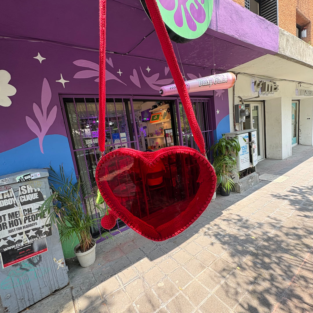 Bolsa Corazón de Crochet