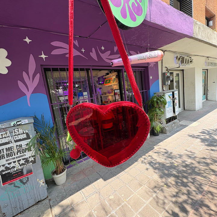 Bolsa Corazón de Crochet