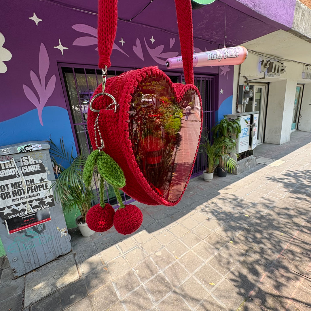 Bolsa Corazón de Crochet