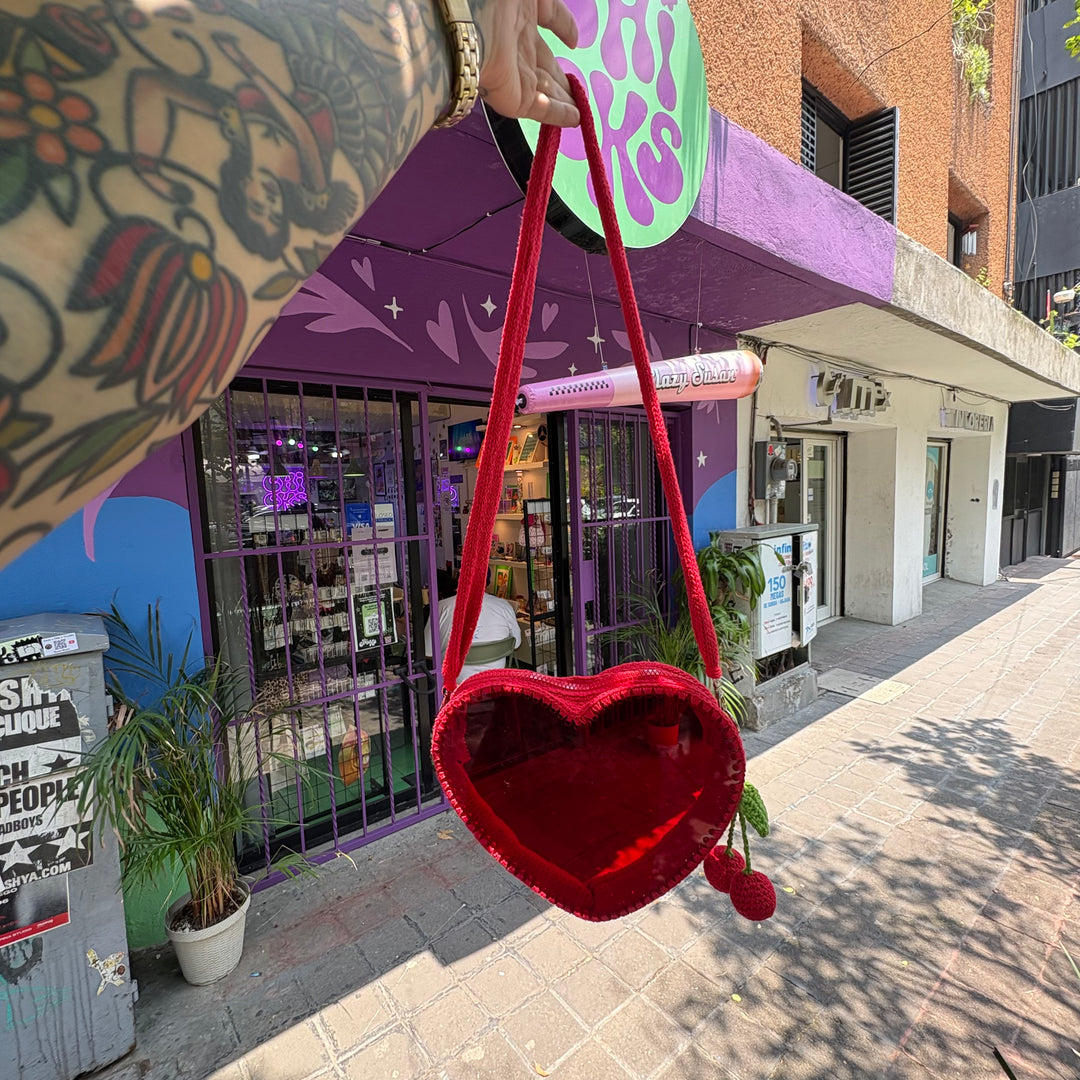 Bolsa Corazón de Crochet
