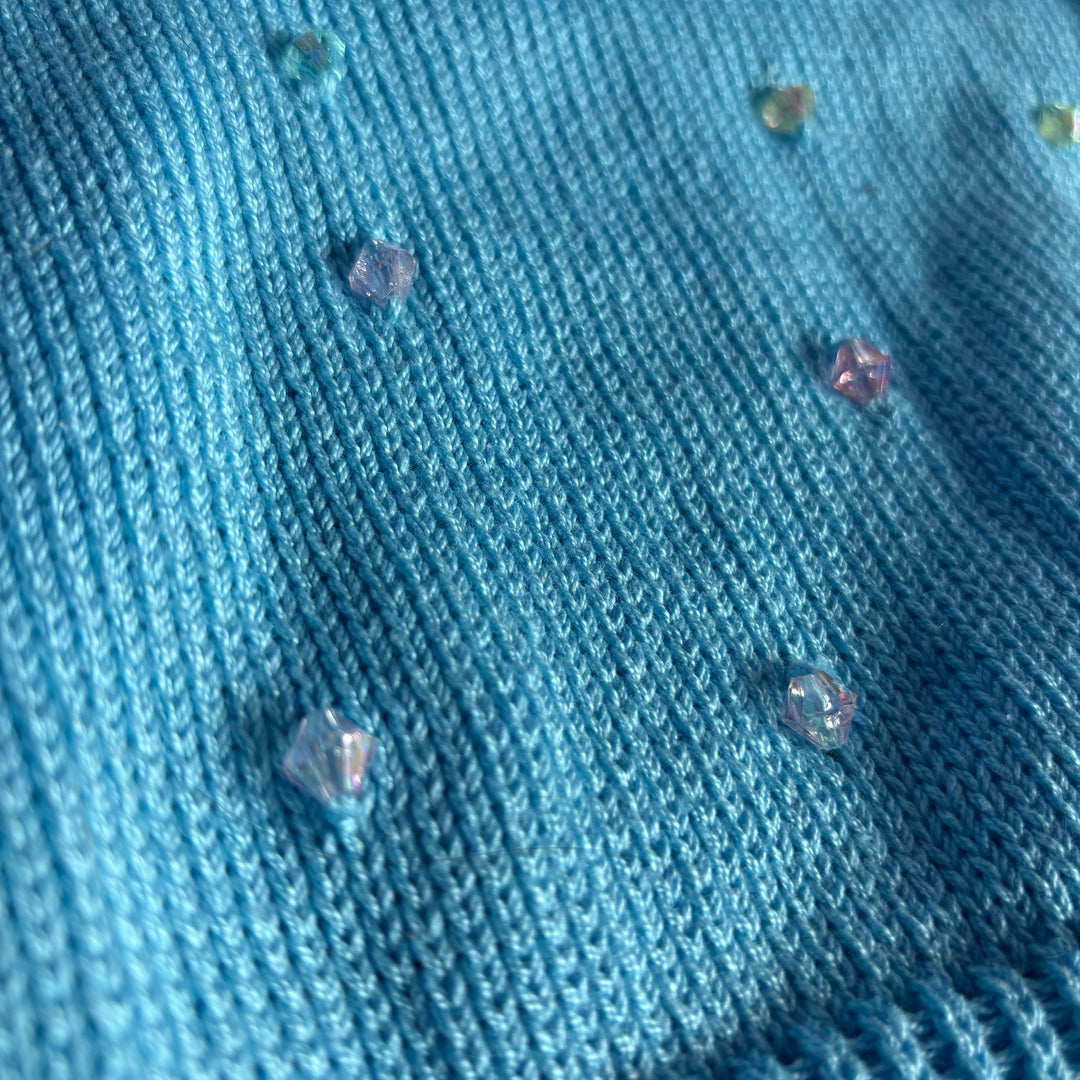Top Azul de Crochet