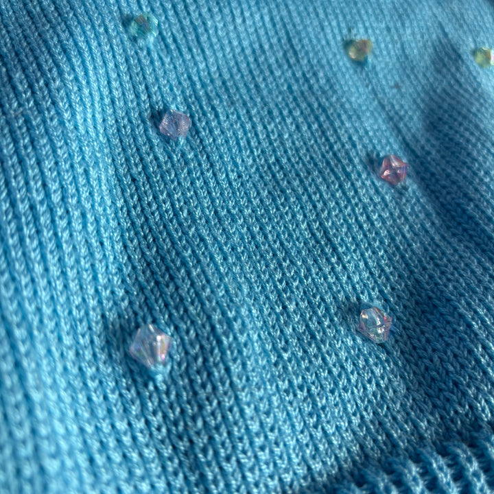 Top Azul de Crochet