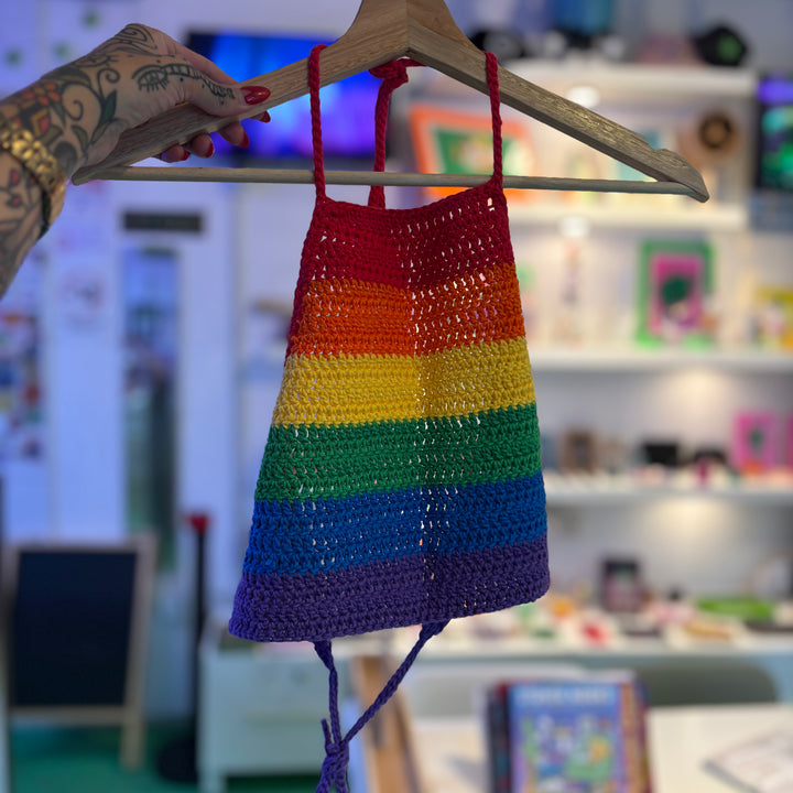 Top arcoiris Crochet