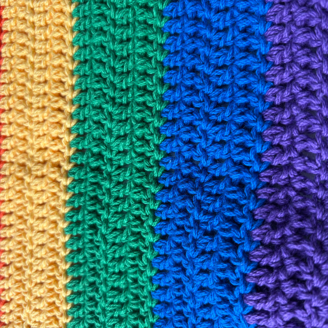 Top arcoiris Crochet