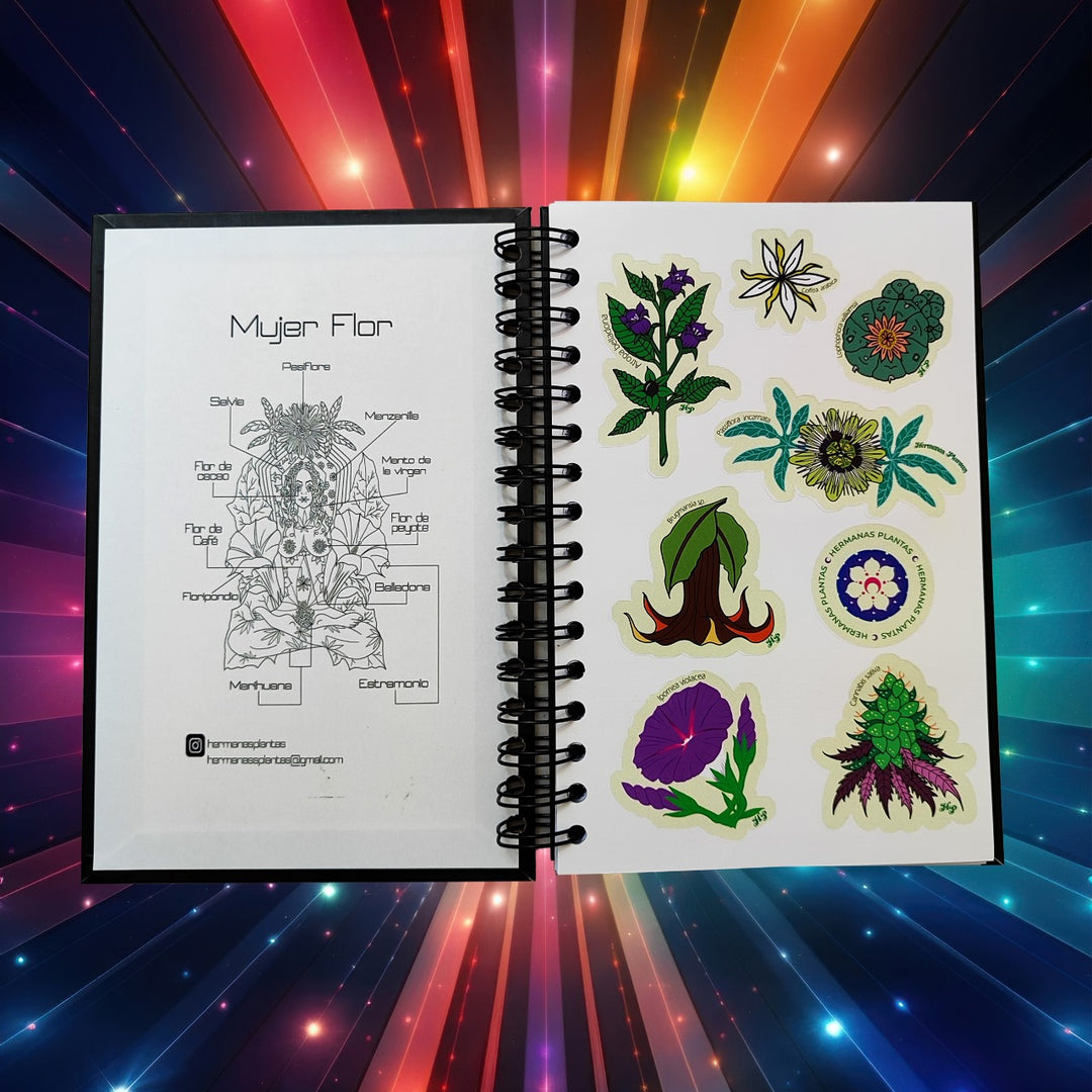 Libreta Mujer Flor Hermanas Plantas