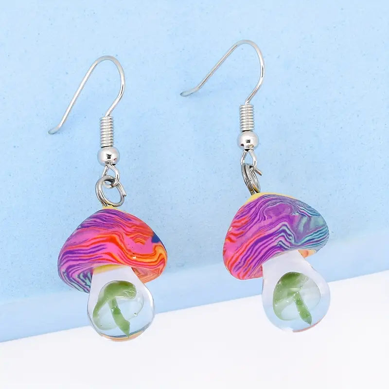 Aretes hongo x2