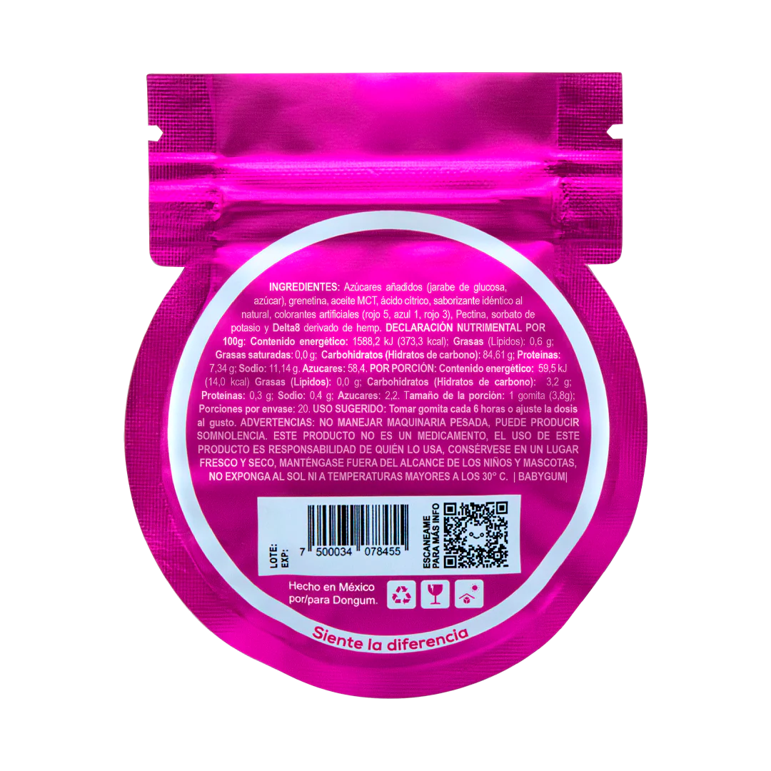 Baby Gum D8 (25 mg - 5 pz) Dongum