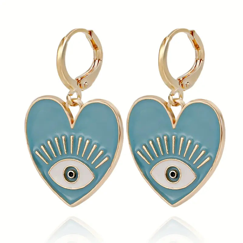 Aretes Corazón ojo