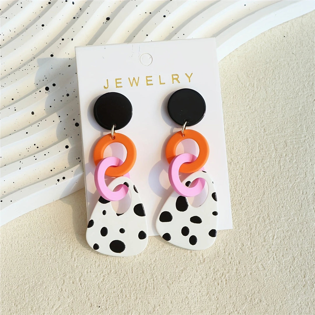 Aretes acrílicos cadena