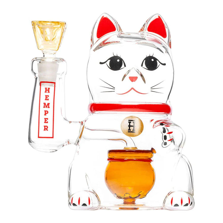 Bong gato de la suerte Hemper Lucky Money Cat Water Pipe